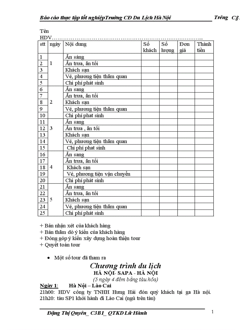 image for page Báo cáo thực tập tốt nghiệp Trường CĐ Du Lịch Hà Nội