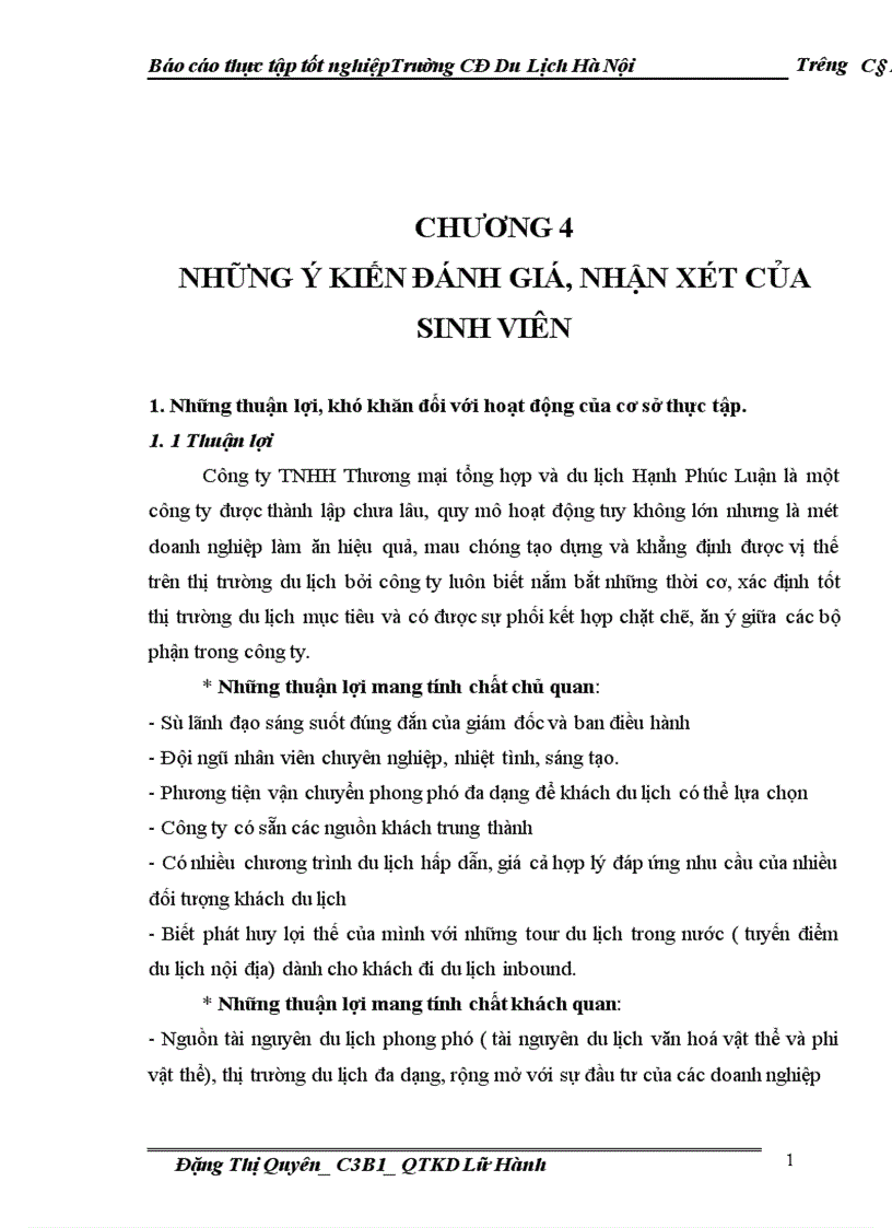 image for page Báo cáo thực tập tốt nghiệp Trường CĐ Du Lịch Hà Nội