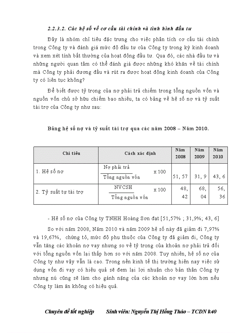image for page Phân tích tài chính của Công ty TNHH xây dựng Hoàng Sơn thông qua báo cáo tài chính