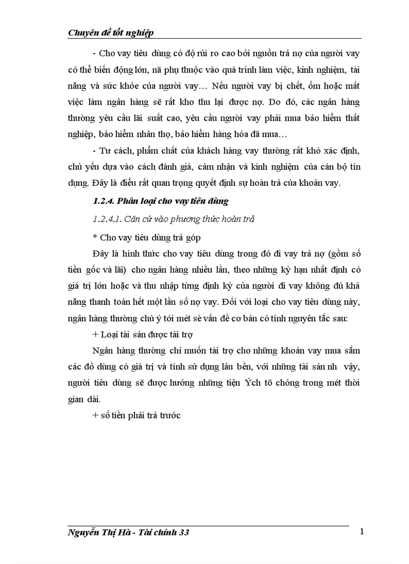 image for page Những vấn đề chung về cho vay tiêu dùng của Ngân hàng Thương mại Cổ phần Kỹ Thương
