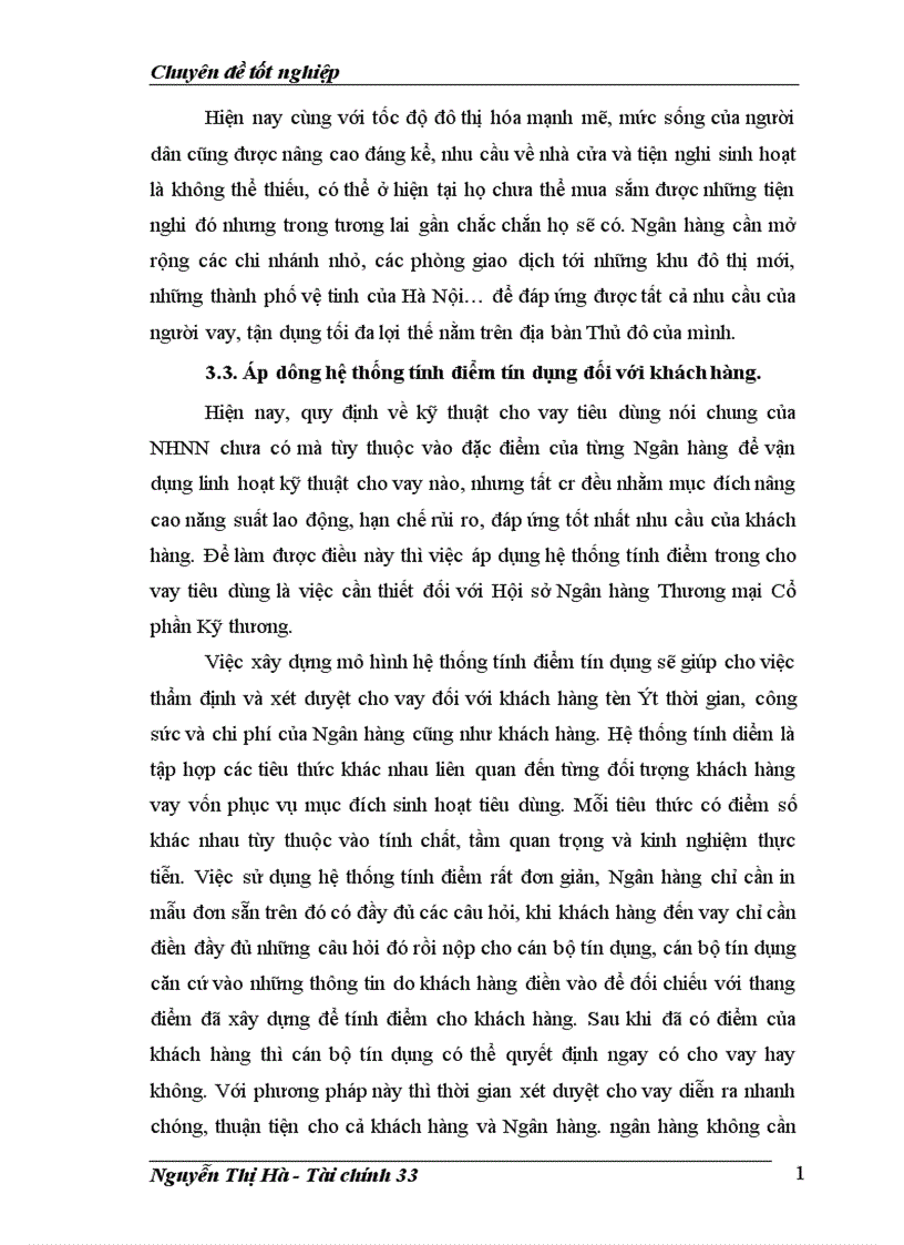 image for page Những vấn đề chung về cho vay tiêu dùng của Ngân hàng Thương mại Cổ phần Kỹ Thương