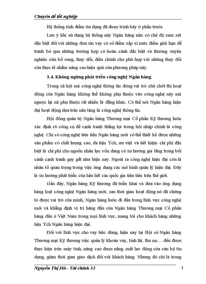 image for page Những vấn đề chung về cho vay tiêu dùng của Ngân hàng Thương mại Cổ phần Kỹ Thương