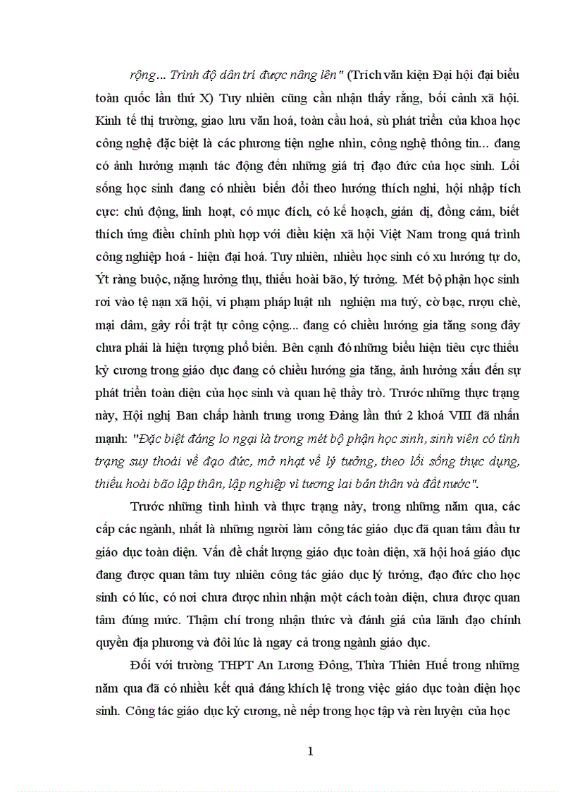image for page Thực trạng công tác chỉ đạo giáo dục đạo đức học sinh ở trường Trung học phổ thông An Lương Đông Thừa thiên Huế
