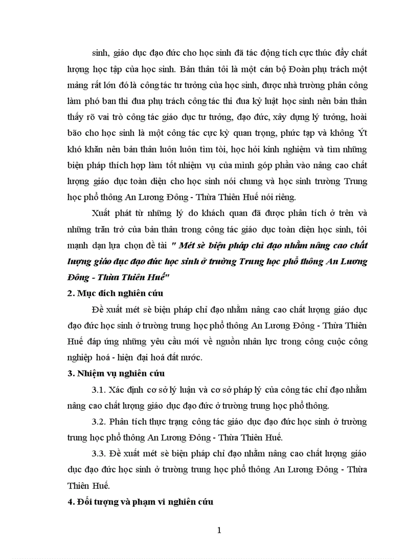 image for page Thực trạng công tác chỉ đạo giáo dục đạo đức học sinh ở trường Trung học phổ thông An Lương Đông Thừa thiên Huế