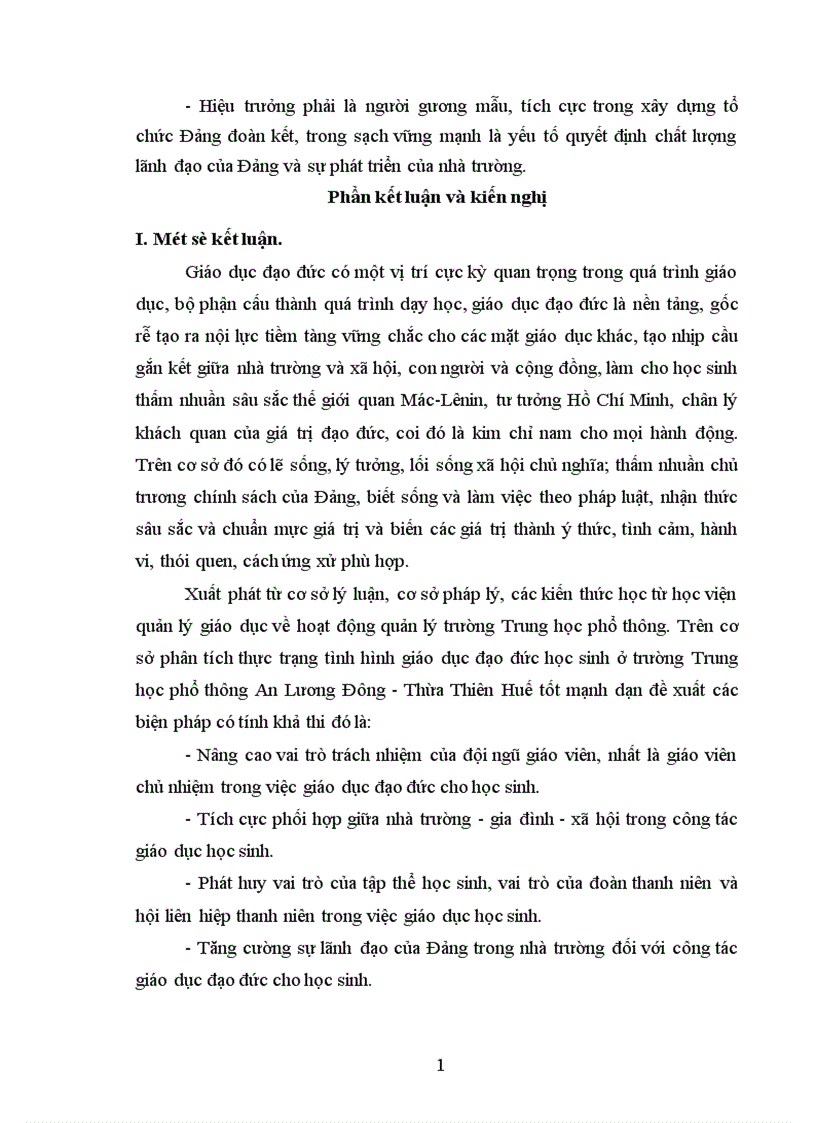 image for page Thực trạng công tác chỉ đạo giáo dục đạo đức học sinh ở trường Trung học phổ thông An Lương Đông Thừa thiên Huế