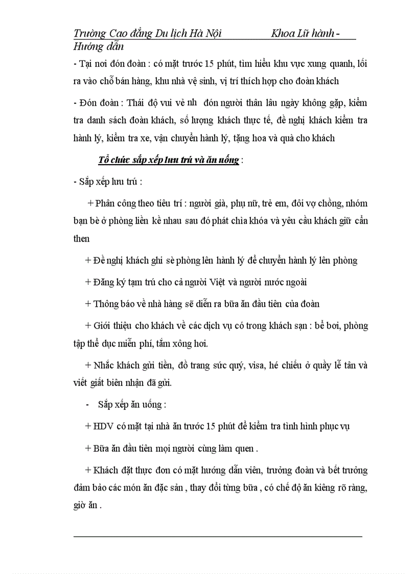image for page Hoạt động của bộ phận hướng dẫn viên trong công ty thương mại và du lịch bắc á