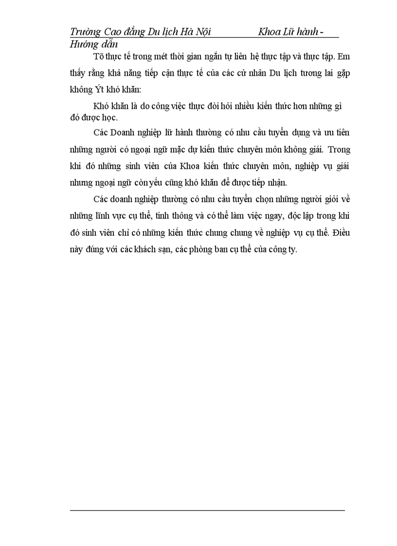 image for page Hoạt động của bộ phận hướng dẫn viên trong công ty thương mại và du lịch bắc á
