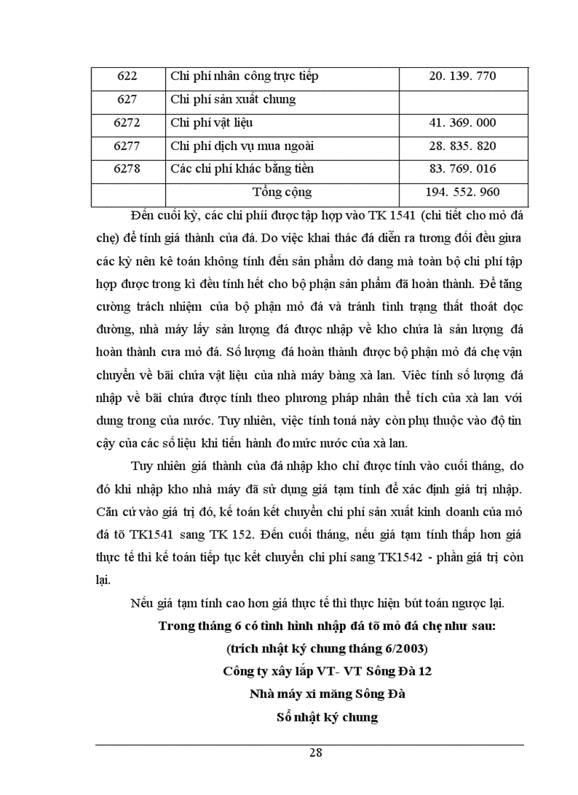 image for page tình hình thực tế về công tác kế toán tập hợp chi phí sản xuất và tình giá thành sản phẩm ở Nhà máy xi măng Sông Đà thuộc công ty xây lắp vật tư vận tải Sông Đà 12 1