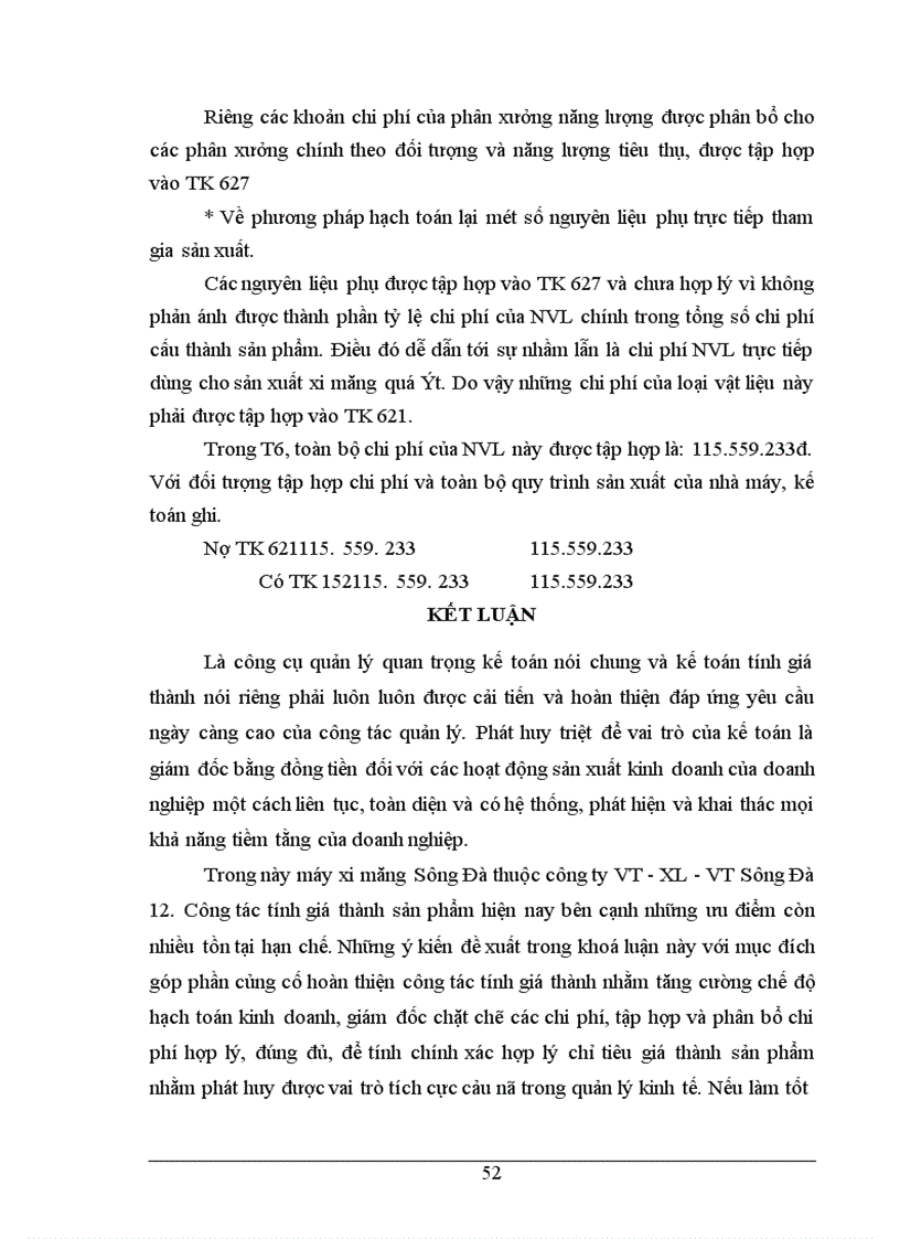 image for page tình hình thực tế về công tác kế toán tập hợp chi phí sản xuất và tình giá thành sản phẩm ở Nhà máy xi măng Sông Đà thuộc công ty xây lắp vật tư vận tải Sông Đà 12 1