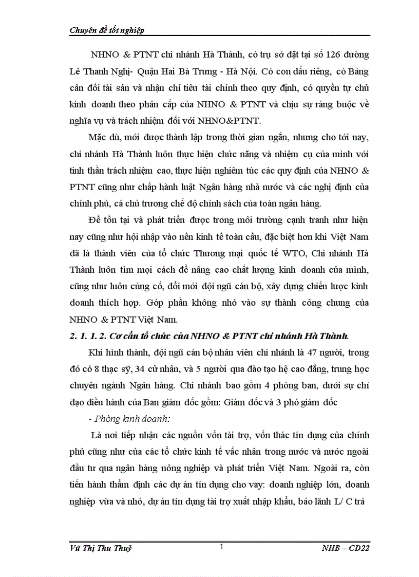 image for page Một số giải pháp phòng ngừa và hạn chế rủi ro tín dụng tại NHNO PTNT chi nhánh Hà Thành