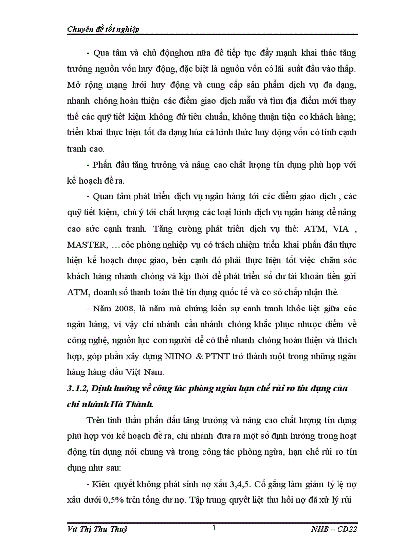 image for page Một số giải pháp phòng ngừa và hạn chế rủi ro tín dụng tại NHNO PTNT chi nhánh Hà Thành