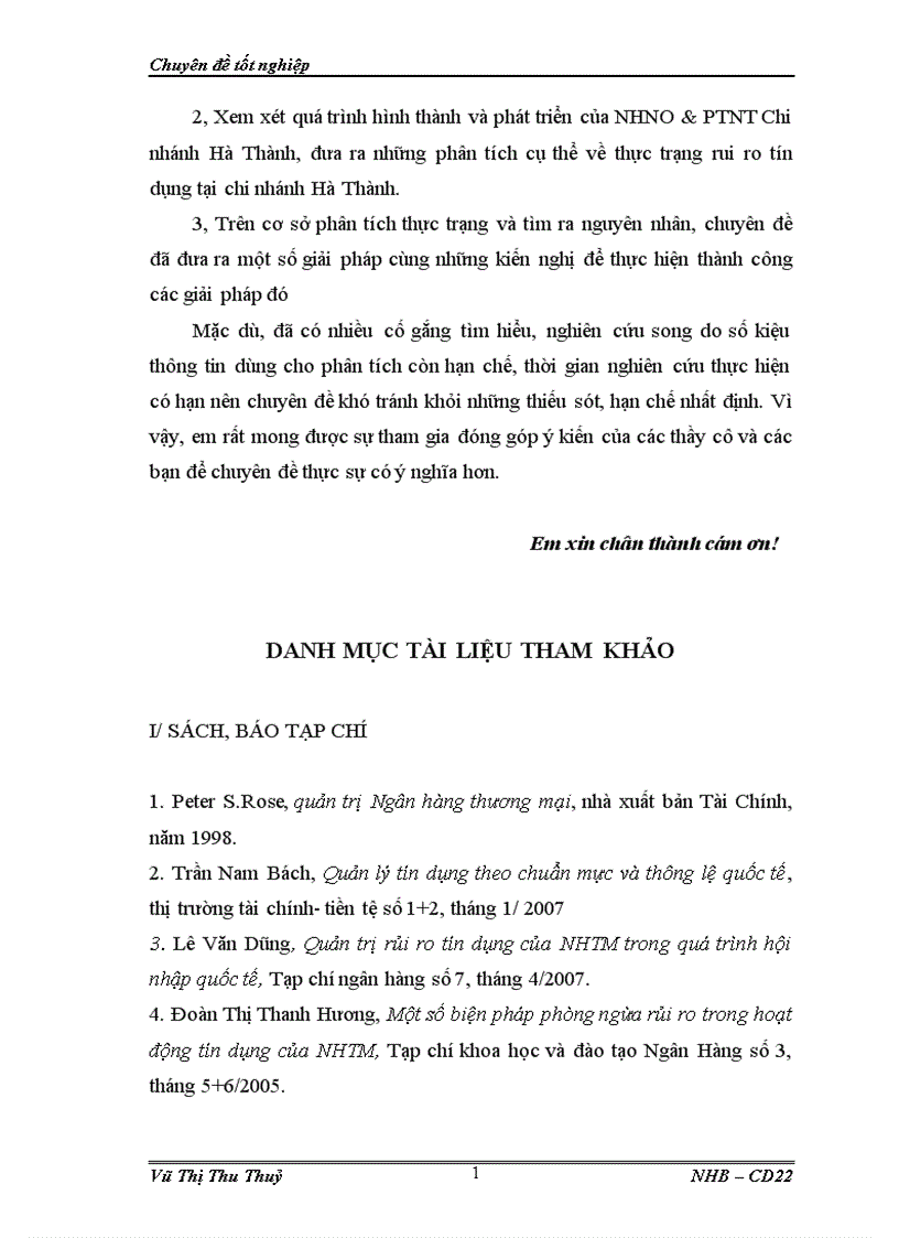 image for page Một số giải pháp phòng ngừa và hạn chế rủi ro tín dụng tại NHNO PTNT chi nhánh Hà Thành