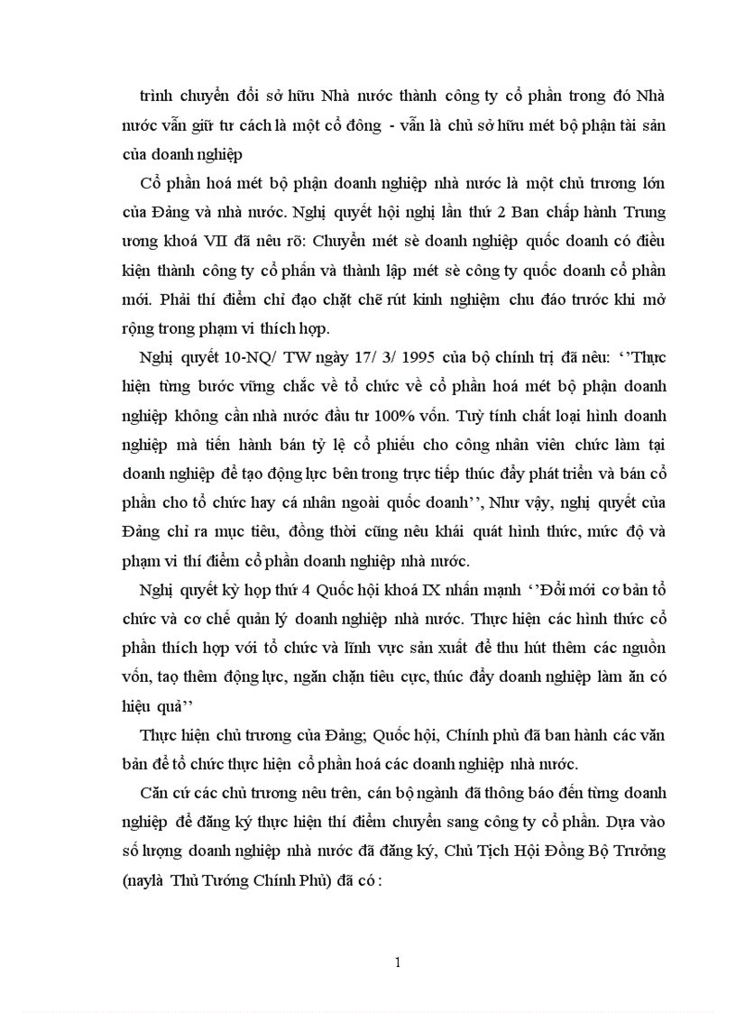 image for page Cổ phần hoá doanh nghiệp trong quá trình chuyển đổi nền kinh tế 1