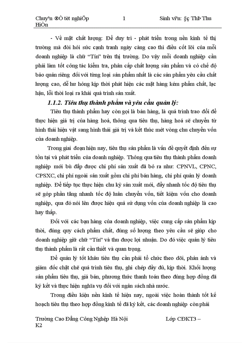 image for page Tổ chức công tác kế toán thành phẩm và tiêu thụ thành phẩm tại Công ty Cơ Khí Quang Trung 1