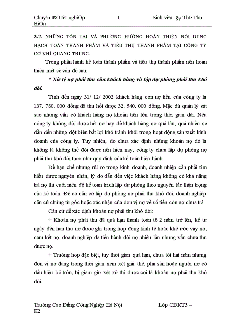 image for page Tổ chức công tác kế toán thành phẩm và tiêu thụ thành phẩm tại Công ty Cơ Khí Quang Trung 1