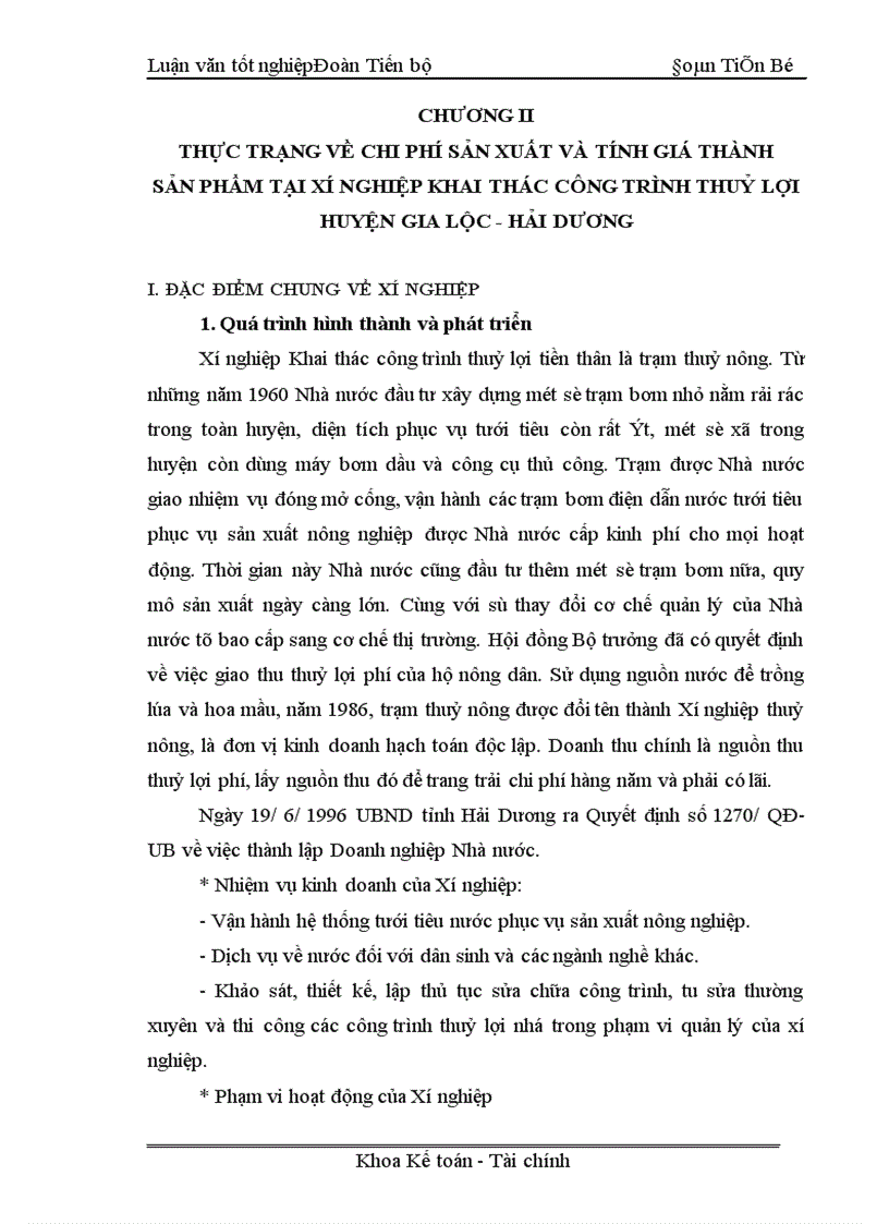image for page Một số giải pháp nhằm giảm chi phí sản xuất để hạ giá thành sản phẩm của Xí nghiệp khai thác công trình thuỷ lợi huyện Gia Lộc Hải Dương 1