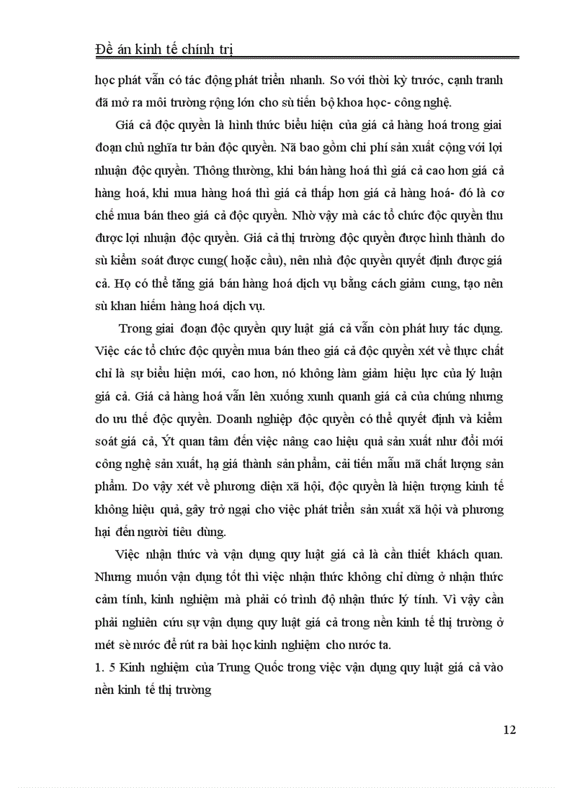 image for page Lý luận giá cả của Mác và sự vận dụng vào Việt Nam hiện nay