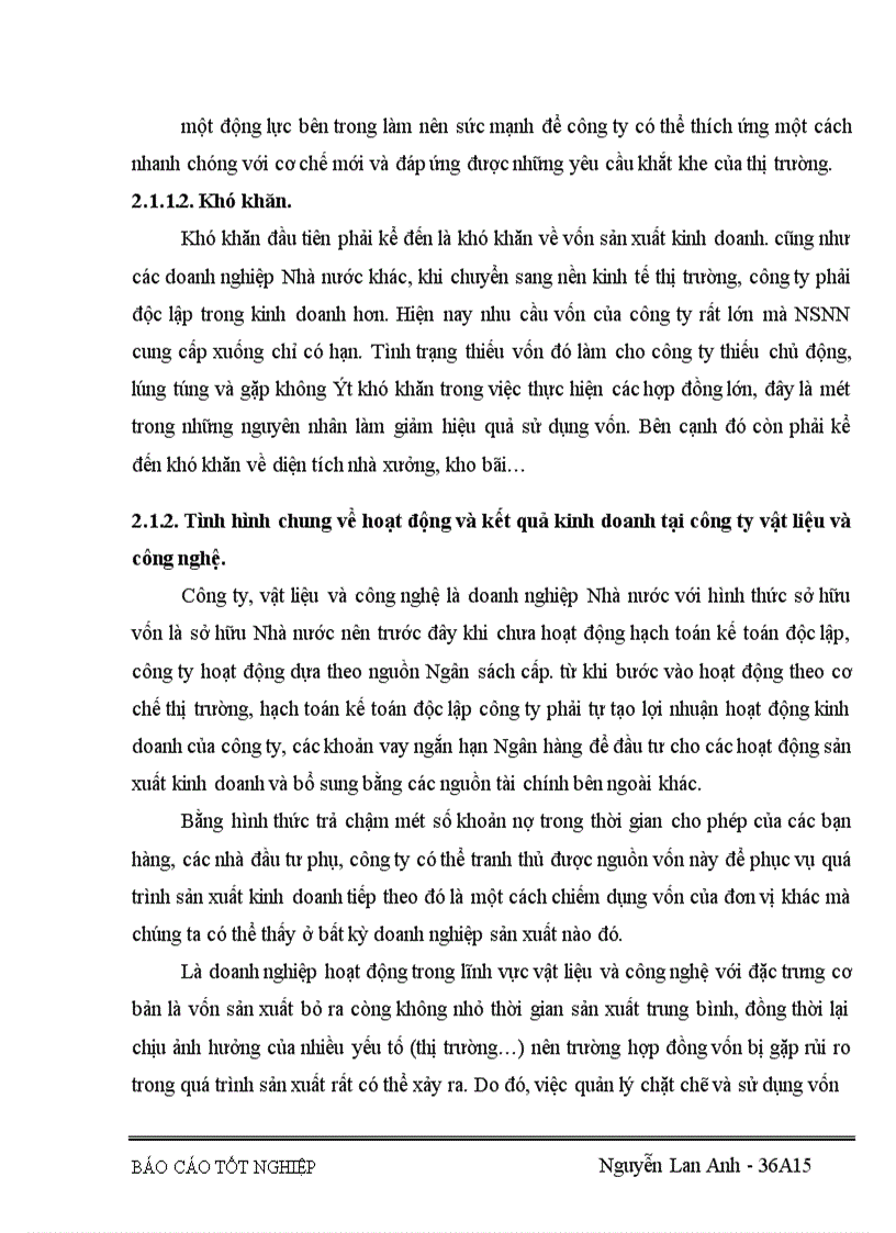 image for page Vốn kinh doanh và những biện pháp nâng cao hiệu quả sử dụng vốn kinh doanh ở Công ty vật liệu và công nghệ