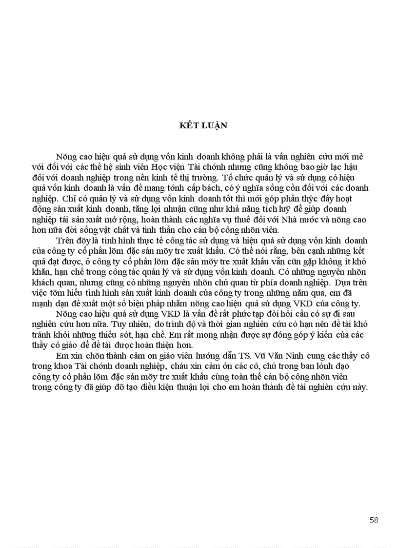 image for page Vốn kinh doanh và một số biện pháp nâng cao hiệu quả sử dụng vốn kinh doanh tại công ty cổ phần lâm đặc sản mây tre xuất khẩu Hoàn Kiếm Hà Nội