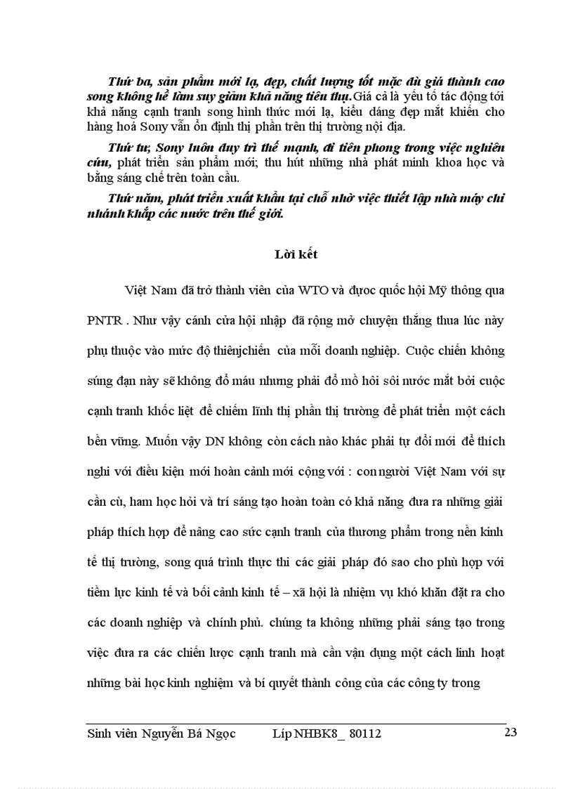 image for page Giải pháp nâng cao sức cạnh tranh của hàng hoá đối với các doanh nghiệp trong nền kinh tế thị trường nước ta hiện nay