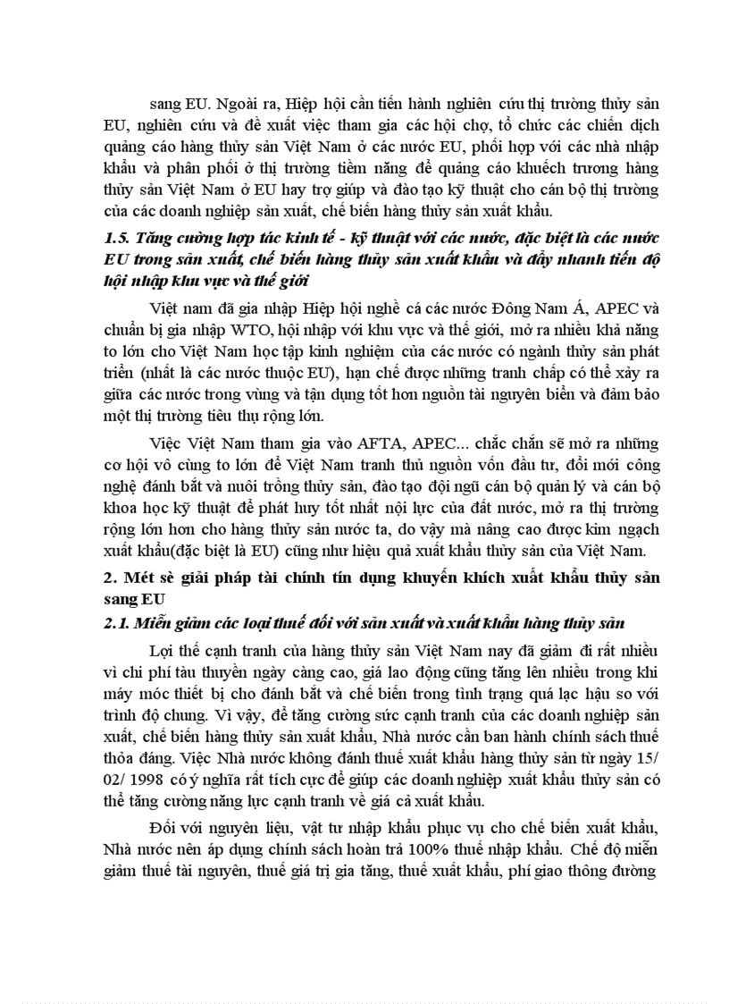 image for page Những giải pháp đẩy mạnh xuất khẩu mặt hàng thủy sản của Việt Nam sang thị trường EU trong những năm tới