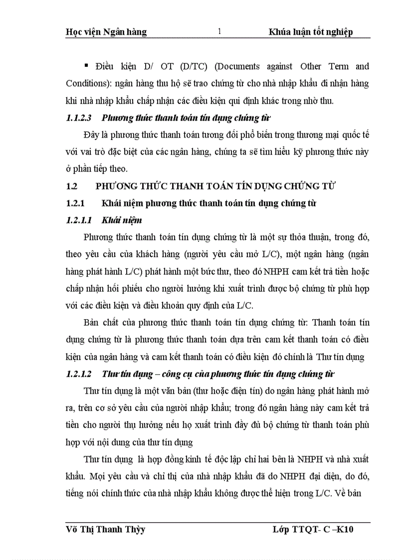 image for page Nâng cao hiệu quả thanh toán tín dụng chứng từ tại Ngân hàng nông nghiệp và phát triển nông thôn Việt Nam chi nhánh Hà Thành