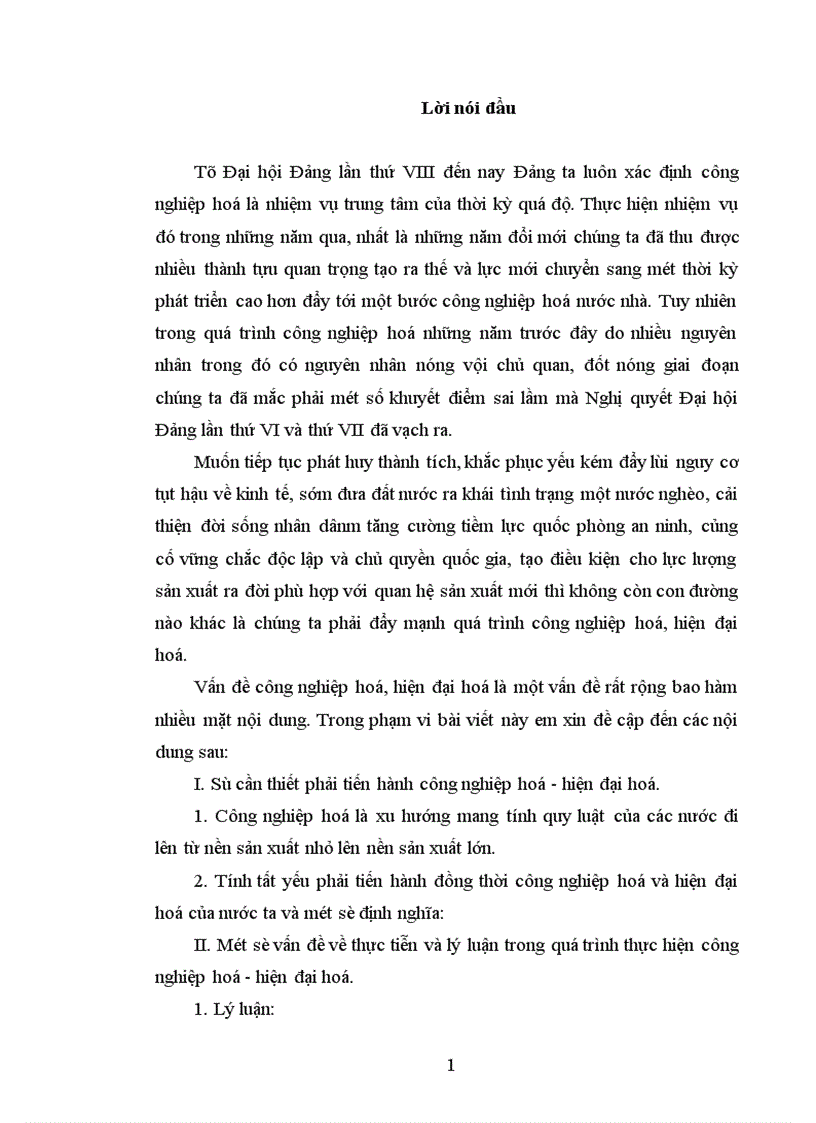 image for page Một số vấn đề về thực tiễn và lý luận trong quá trình thực hiện công nghiệp hoá hiện đại hoá 1