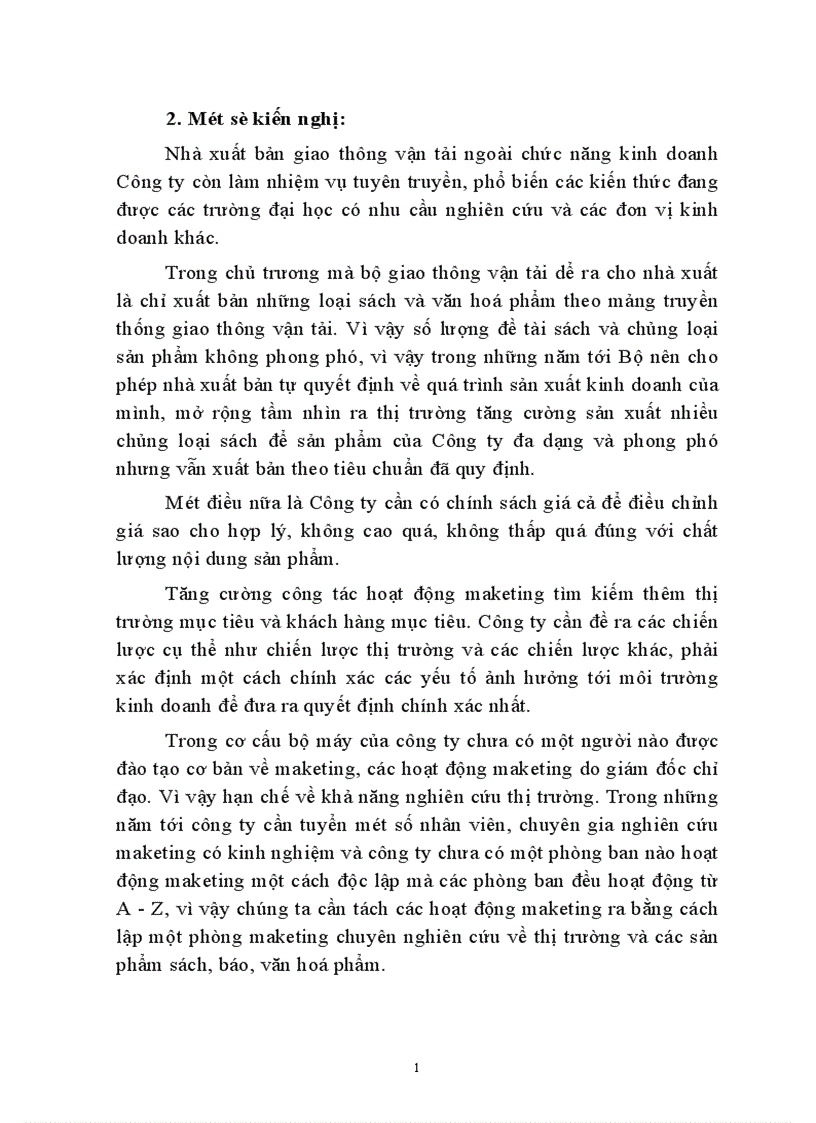 image for page Một số giải pháp marketing nhằm nâng cao hiệu quả sản xuất kinh doanh của Nhà xuất bản Giao thông vận tải 1