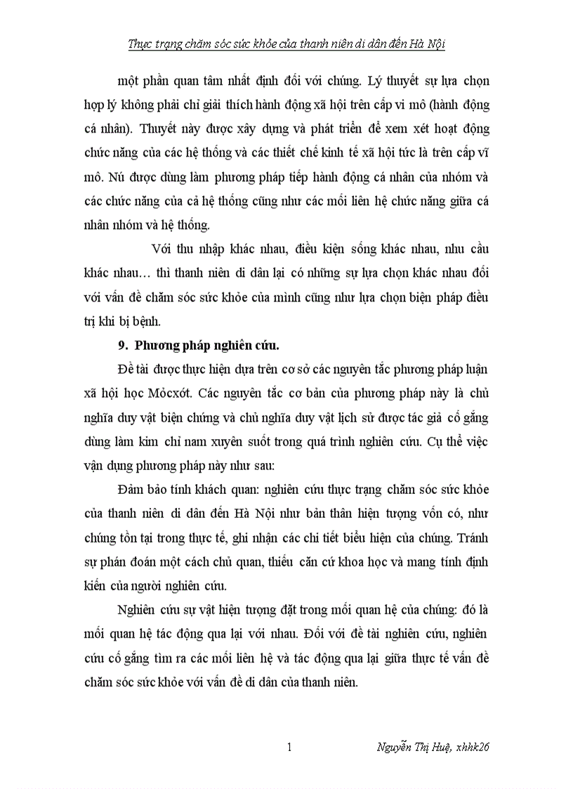 image for page Thực trạng chăm sóc sức khỏe của thanh niên di dân đến Hà Nội