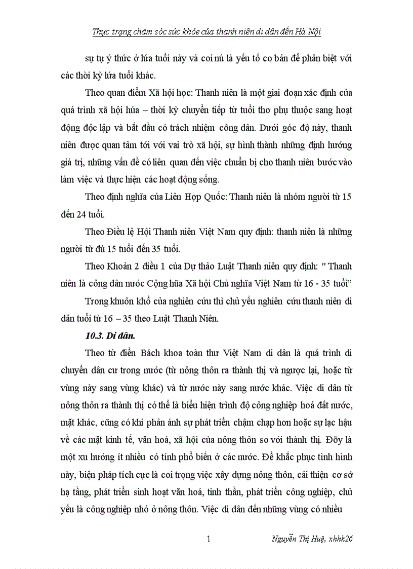 image for page Thực trạng chăm sóc sức khỏe của thanh niên di dân đến Hà Nội