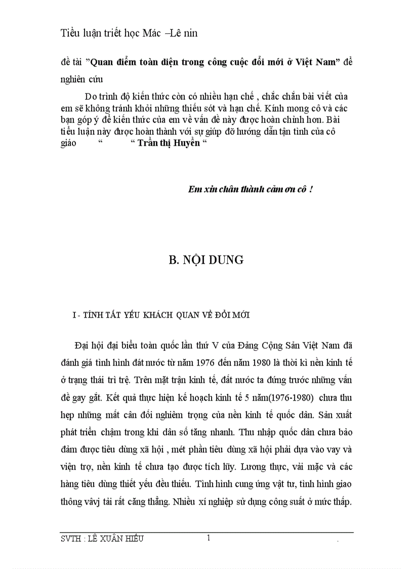 image for page Quan điểm toàn diện trong công cuộc đổi mới ở Việt Nam