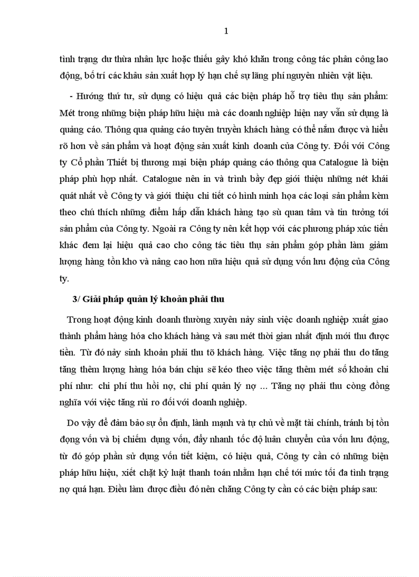 image for page Vốn lưu động và hiệu quả sử dụng vốn lưu động tại Công ty Cổ phần Thiết bị thương mại