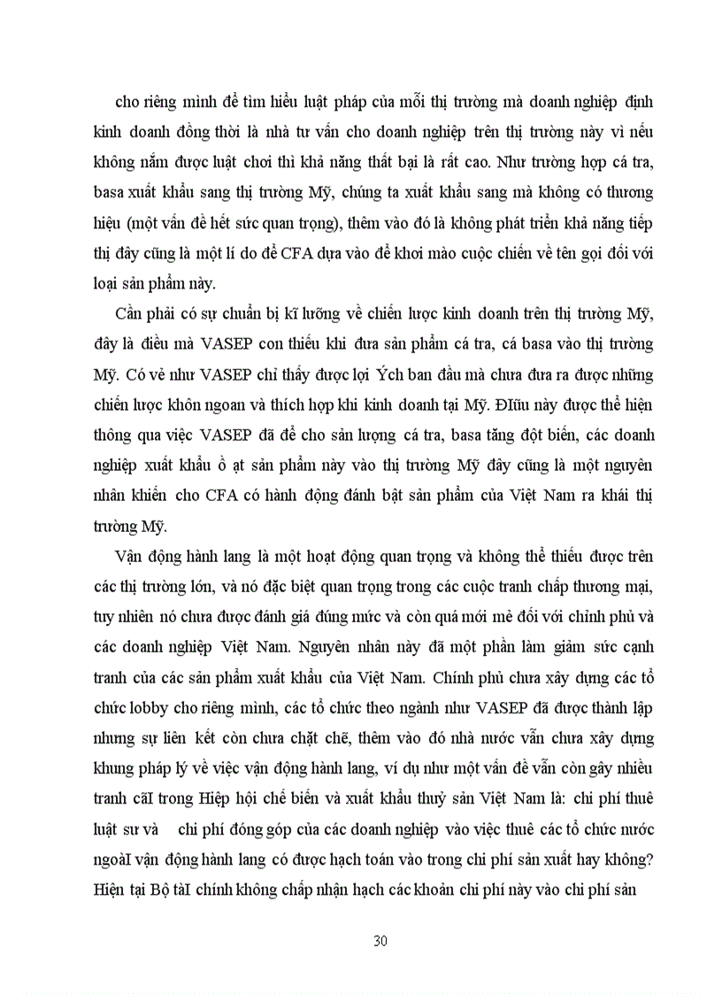 image for page ảnh hưởng của vận động hành lang tới vụ kiện cá tra cá basa của Việt Nam