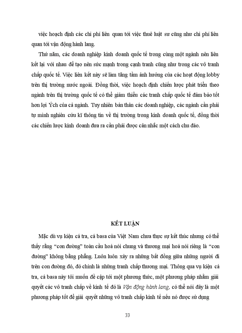 image for page ảnh hưởng của vận động hành lang tới vụ kiện cá tra cá basa của Việt Nam
