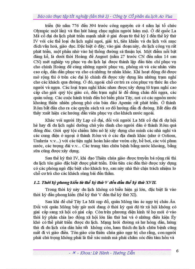 image for page Hoạt động kinh doanh lữ hành của công ty cổ phần du lịch Ao Vua