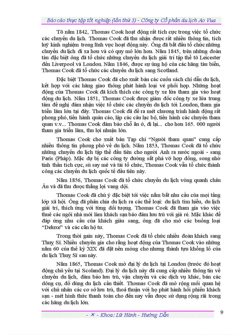 image for page Hoạt động kinh doanh lữ hành của công ty cổ phần du lịch Ao Vua