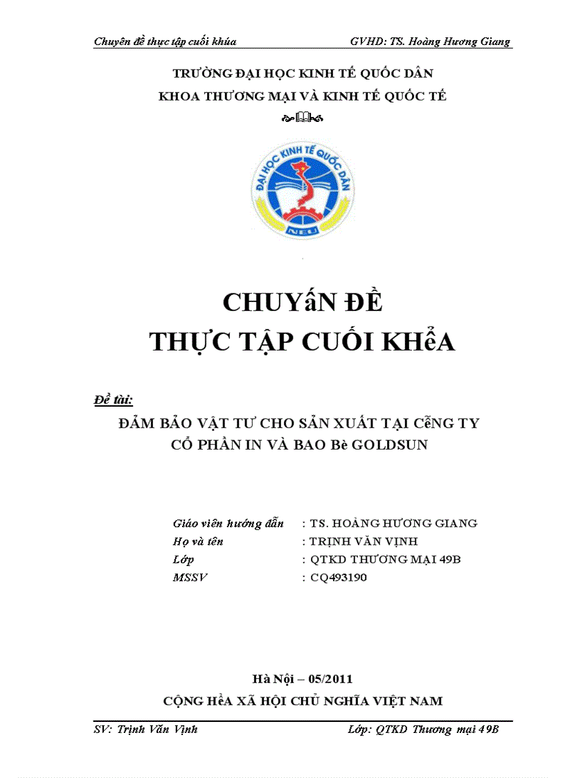 image for page Đảm bảo vật tư cho sản xuất ở Công ty cổ phần In và bao bì Goldsun