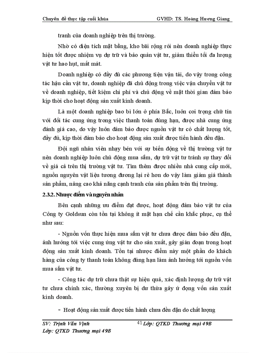 image for page Đảm bảo vật tư cho sản xuất ở Công ty cổ phần In và bao bì Goldsun