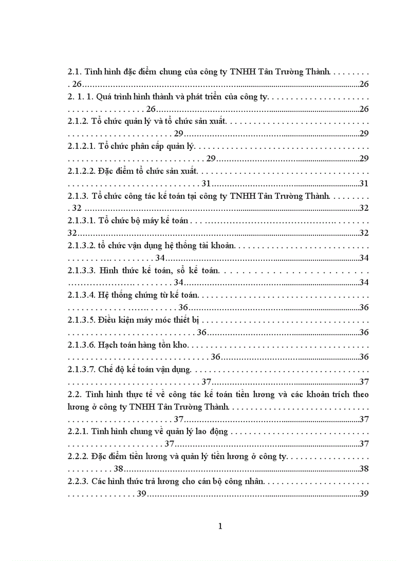 image for page Kế toan tiền lương và các khoản trích theo lương tại Công ty trách nhiệm hữu hạn Tân Trường Thành 1