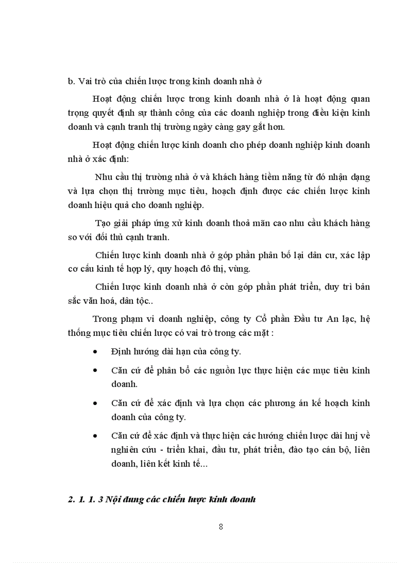 image for page Chiến lược kinh doanh nhà ở tại Công ty Cổ phần Đầu tư An Lạc