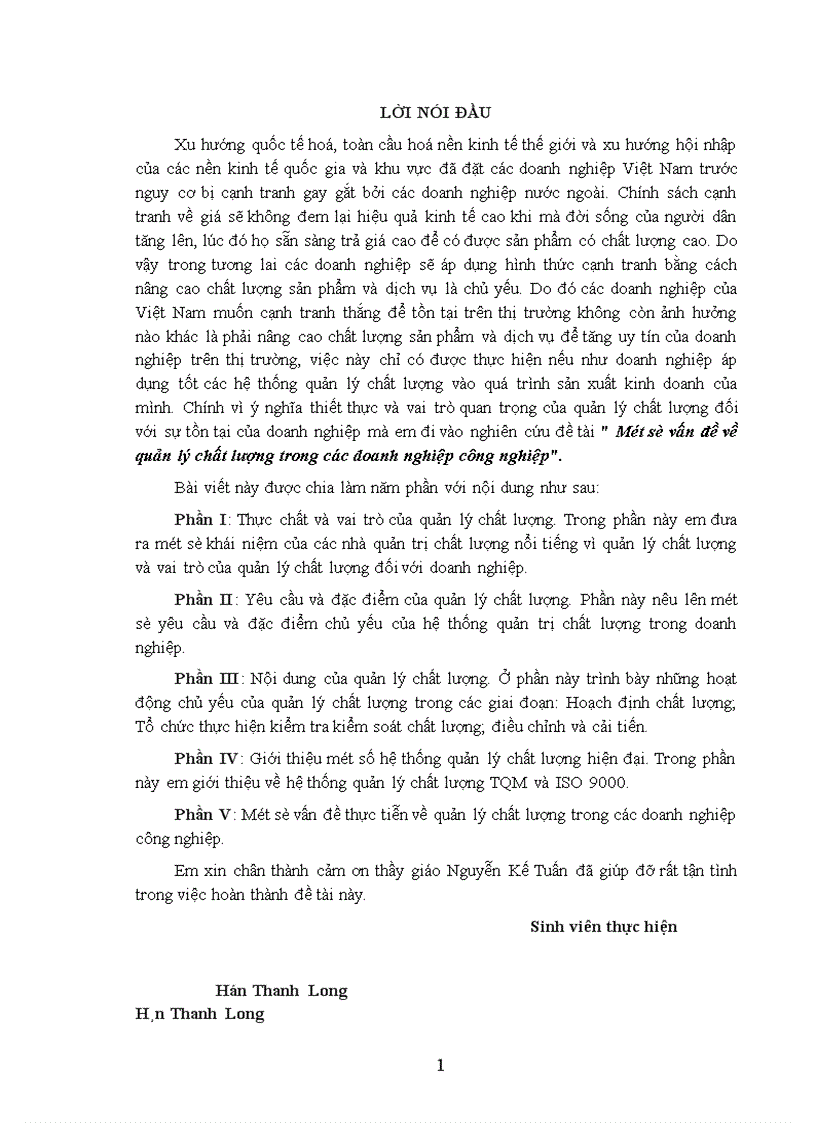 image for page Một số vấn đề về quản lý chất lượng trong các doanh nghiệp công nghiệp 1