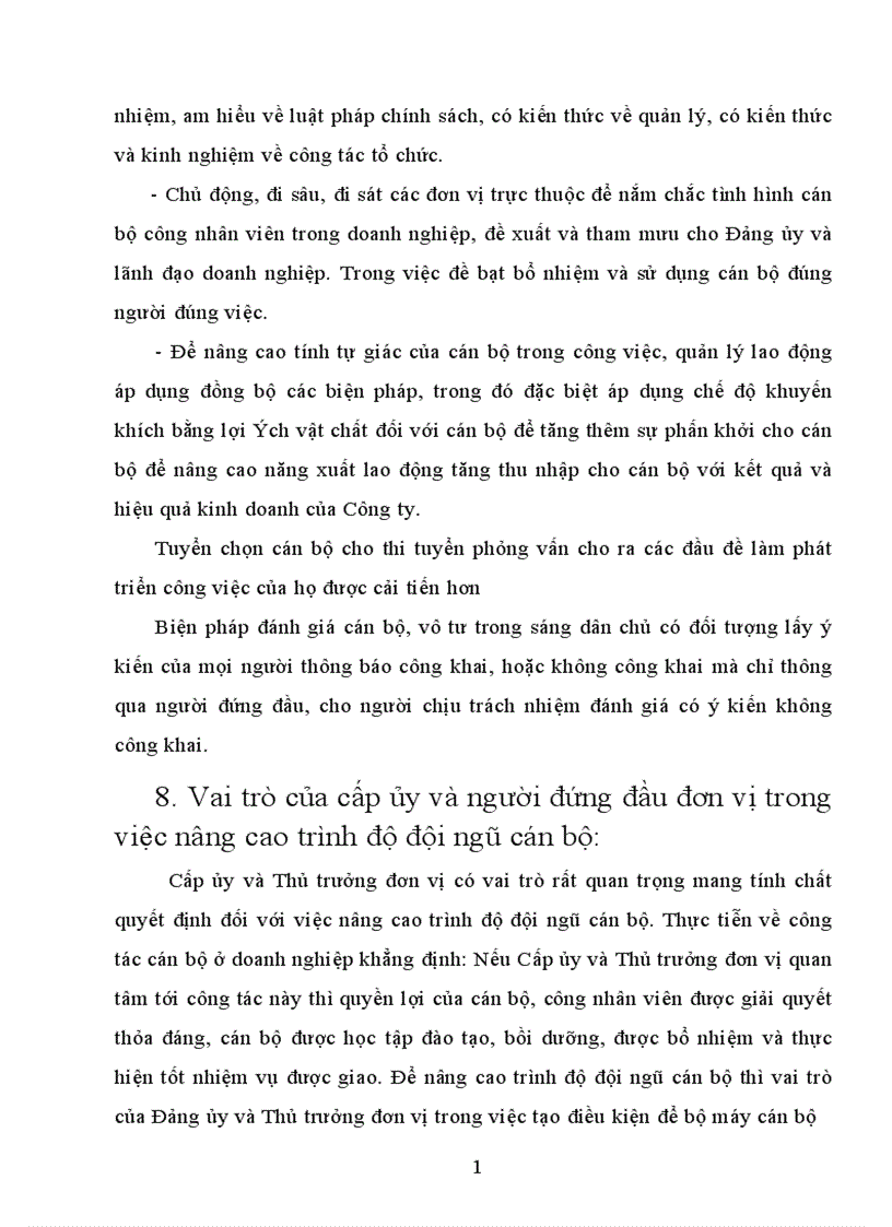image for page Thực trạng cán bộ và công tác cán bộ ở Công ty Thương mại Khách sạn Đống Đa 1