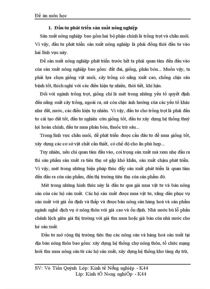 image for page Thực trạng và giải pháp sử dụng vốn đầu tư cho nông nghiệp nông thôn