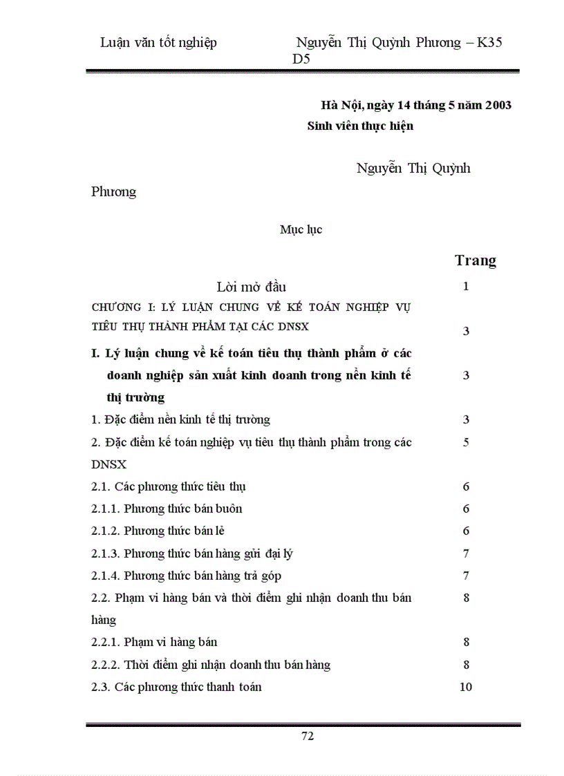 image for page Hoàn thiện kế toán nghiệp vụ tiêu thụ thành phẩm tại Công ty Liên Hợp Thực Phẩm Hà Tây 1