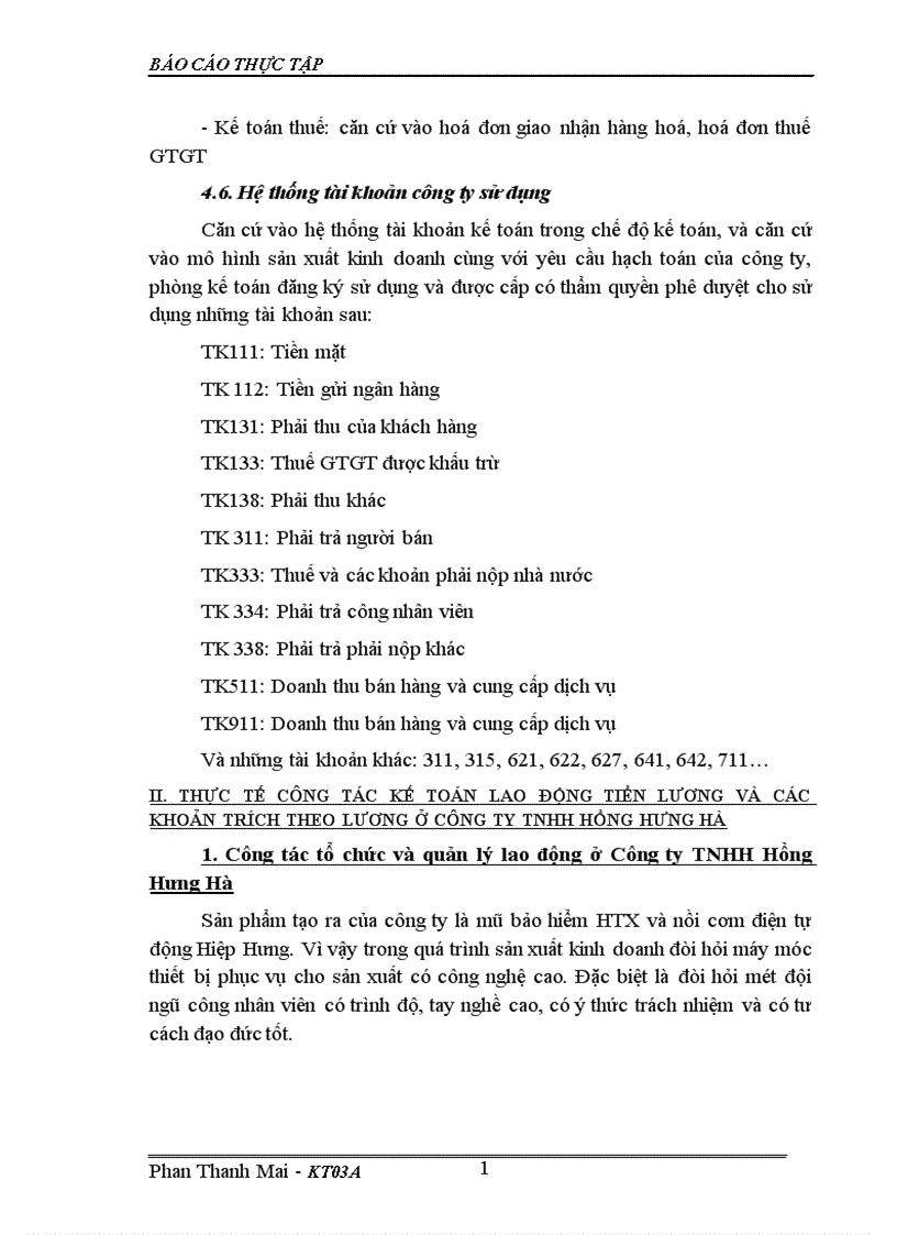 image for page Kế toán tiền lương và các khoản trích theo lương tại Công ty TNHH Hồng Hưng Hà Số 46A Phố Hàng Khoai Hoàn Kiếm Hà Nội 1