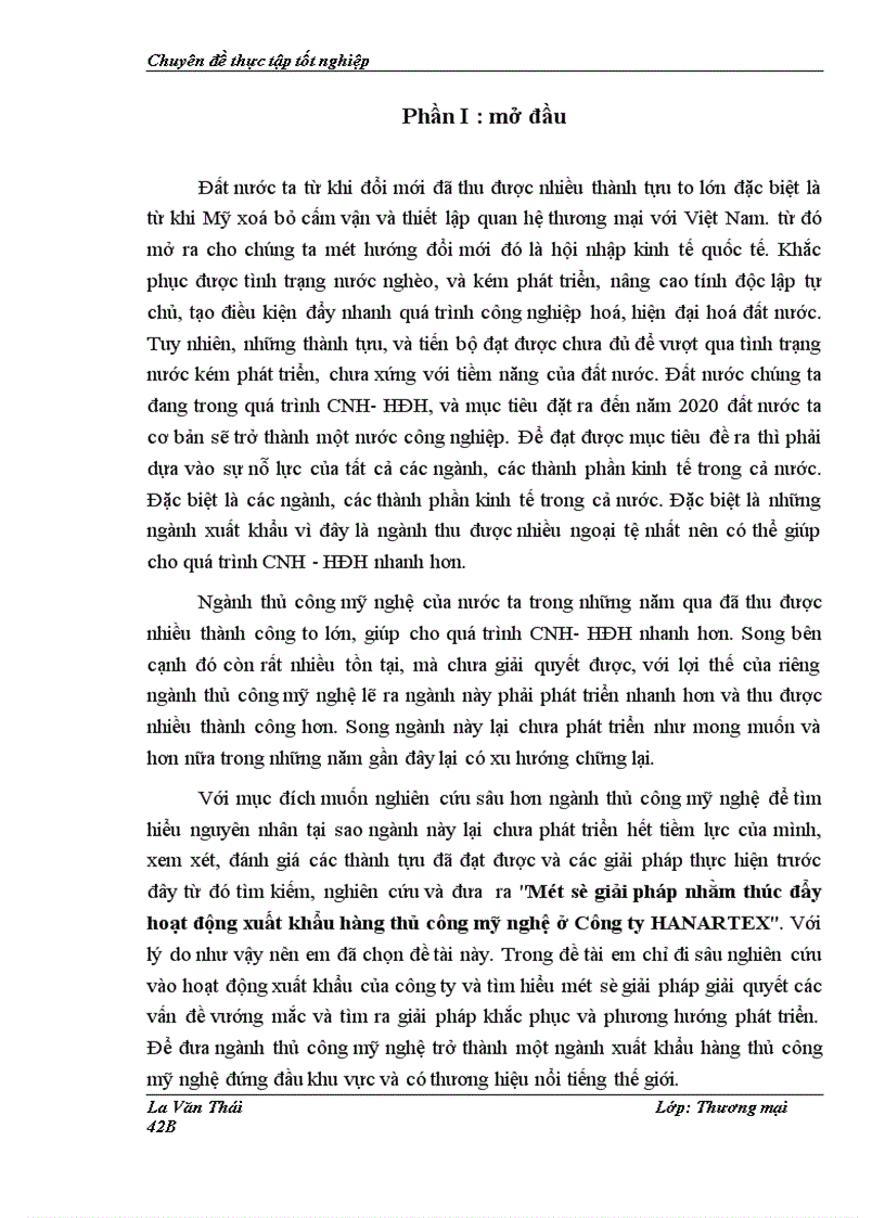 image for page Một số giải pháp nhằm thúc đẩy hoạt động xuất khẩu hàng thủ công mỹ nghệ ở Công ty HANARTEX
