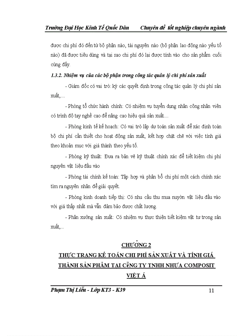 image for page Hoàn thiện công tác xác định chi phí sản xuất và tính giá thành sản phẩm tại Công ty TNHH Nhựa Composit Việt Á