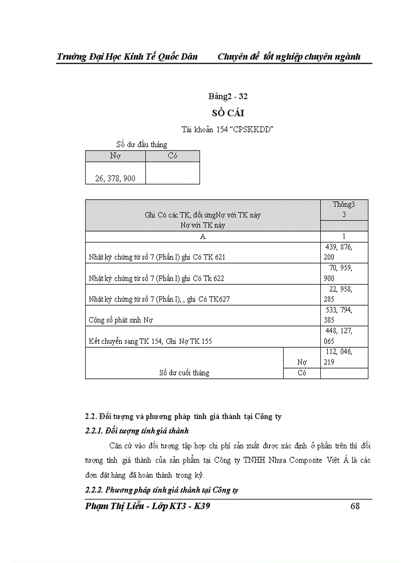 image for page Hoàn thiện công tác xác định chi phí sản xuất và tính giá thành sản phẩm tại Công ty TNHH Nhựa Composit Việt Á