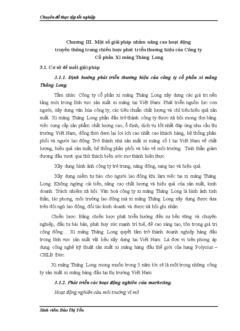 image for page Hoạt động truyền thông trong chiến lược phát triển thương hiệu của công ty cổ phần xi măng Thăng Long