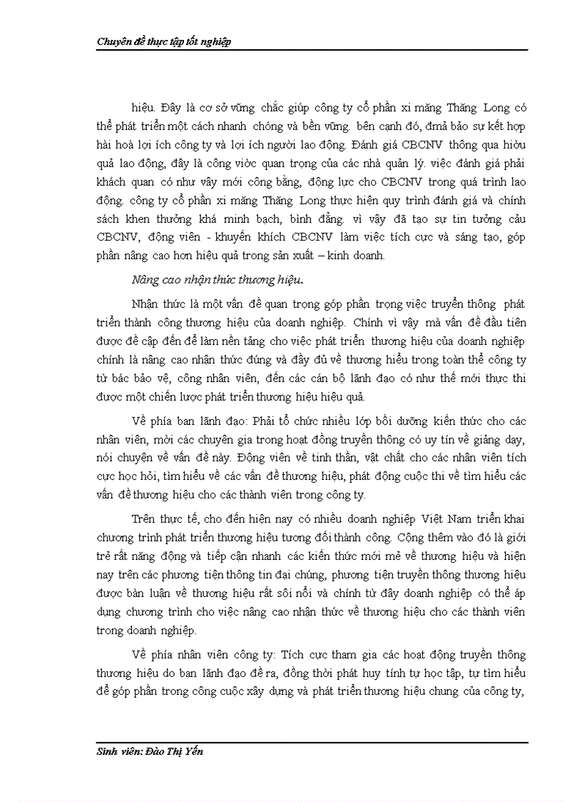 image for page Hoạt động truyền thông trong chiến lược phát triển thương hiệu của công ty cổ phần xi măng Thăng Long